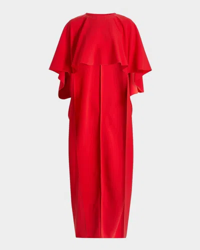 Amsale High-low Cape Stole In Orange