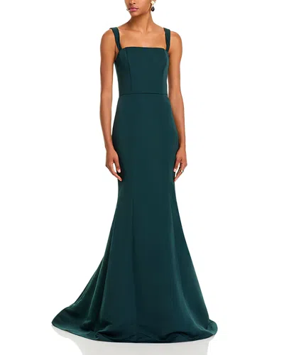 Amsale Ida Square Neck Dress In Green