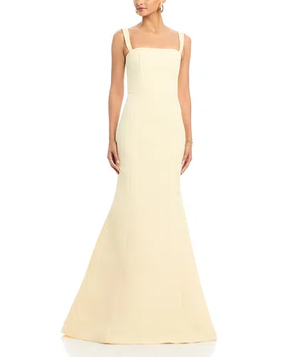 Amsale Ida Square Neck Dress In Yellow