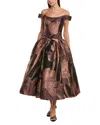 Amsale Jacquard Gown In Pink