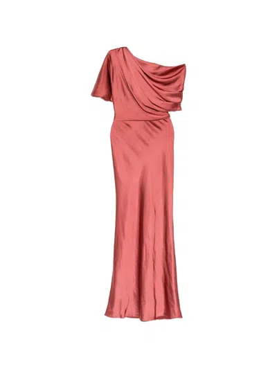 Amsale Liquid Satin Slouch Gown In Pink