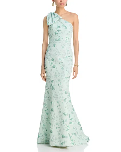 Amsale Nerine One Shoulder Dress In Blue