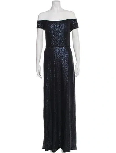 Pre-owned Amsale Nylon Long Dress In Blue