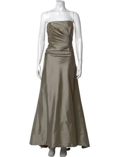 Pre-owned Amsale Nylon Long Dress In Neutral