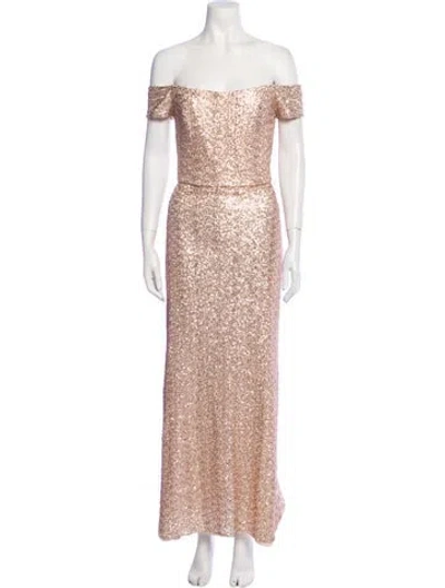 Pre-owned Amsale Nylon Long Dress In Pink