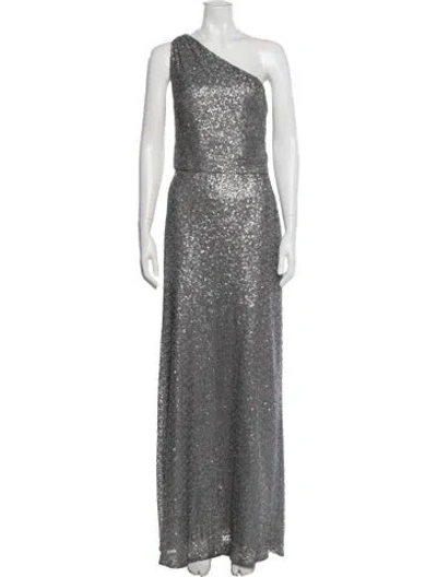 Pre-owned Amsale Nylon Long Dress In Silver