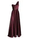 Amsale One-shoulder Draped Gown