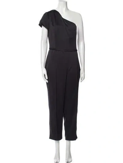 Pre-owned Amsale One-shoulder Jumpsuit W/ Tags In Black