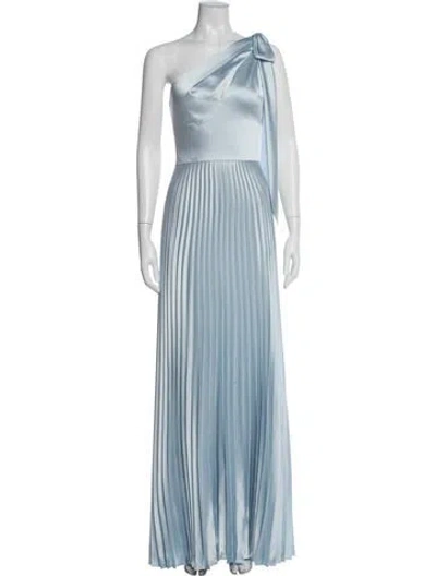 Pre-owned Amsale One-shoulder Long Dress W/ Tags In Blue