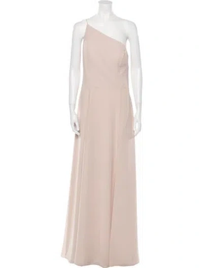 Pre-owned Amsale One-shoulder Long Dress W/ Tags In Pink