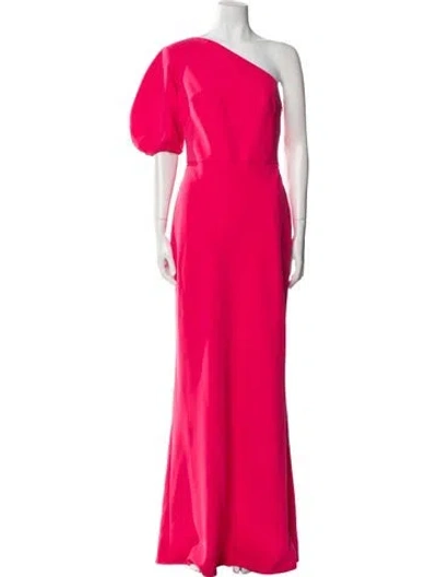 Pre-owned Amsale One-shoulder Long Dress W/ Tags In Pink