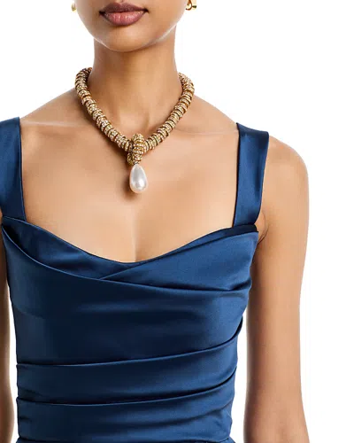 Amsale P437s W Strap Dress In Blue