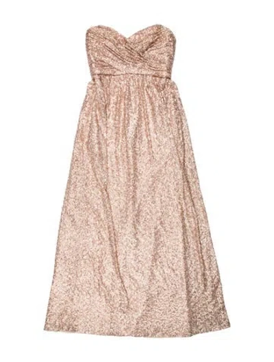 Pre-owned Amsale Patterned Long Dress In Multi