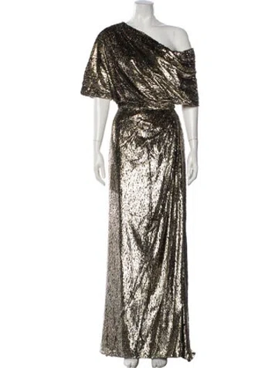 Pre-owned Amsale Patterned Long Dress In Multicolor