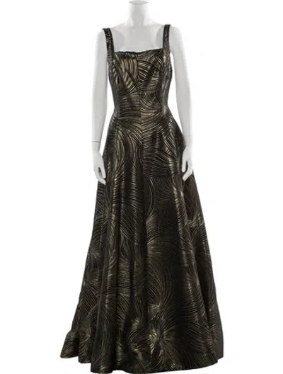 Pre-owned Amsale Printed Long Dress In Multi