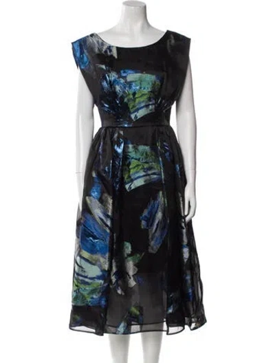 Pre-owned Amsale Printed Long Dress W/ Tags