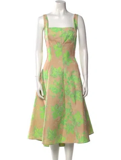 Pre-owned Amsale Printed Long Dress W/ Tags In Neutral