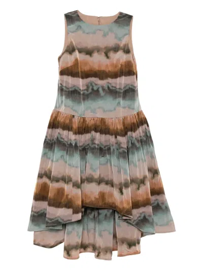 Amsale Printed Taffeta Dress In Pattern