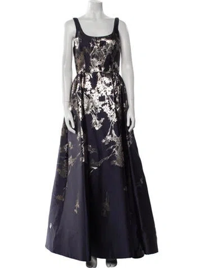 Pre-owned Amsale Scoop Neck Long Dress