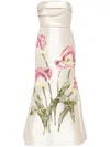 Amsale Sequin Appliqué Gown Dress In Neutrals
