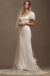 Amsale Sequin Shimmer Lace Border Cathedral Veil