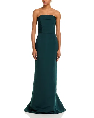 Amsale Sonia Strapless Dress In Green
