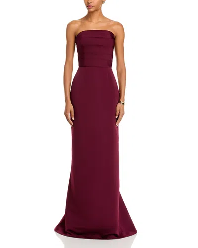 Amsale Sonia Strapless Dress In Purple