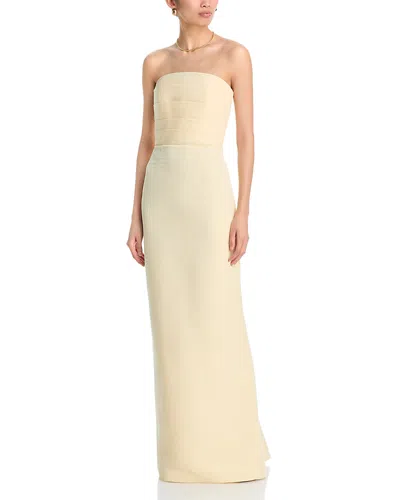 Amsale Sonia Strapless Dress In White