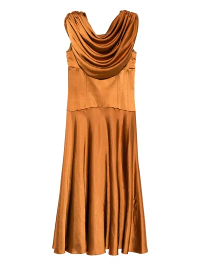 Amsale Kleid Mit Spaghettiträgern In Brown