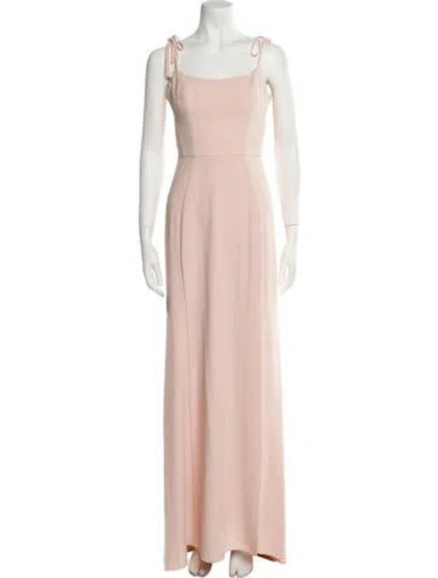 Pre-owned Amsale Square Neckline Long Dress In Neutral