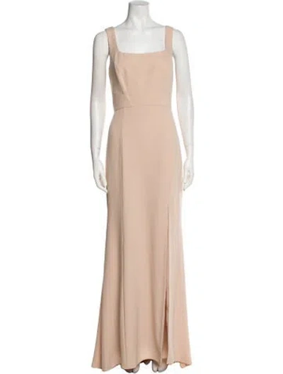 Pre-owned Amsale Square Neckline Long Dress In Neutral