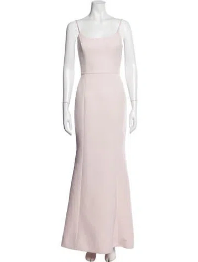 Pre-owned Amsale Square Neckline Long Dress In Pink