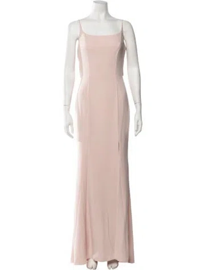 Pre-owned Amsale Square Neckline Long Dress In Pink