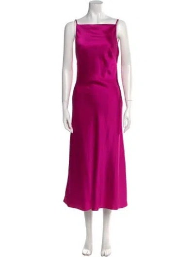 Pre-owned Amsale Square Neckline Long Dress W/ Tags In Purple