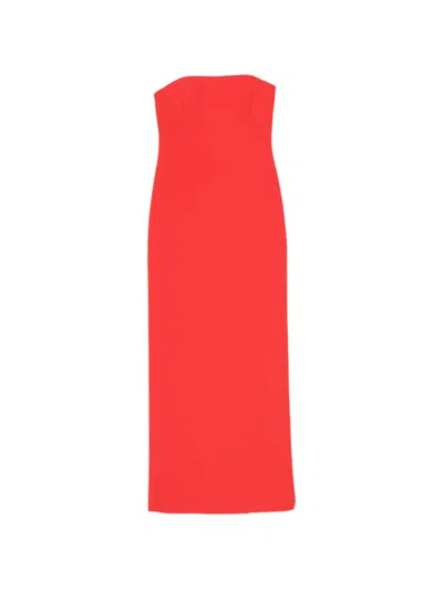 Amsale Trägerloses Maxikleid In Red