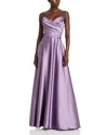 Amsale Strapless Gown In Violet