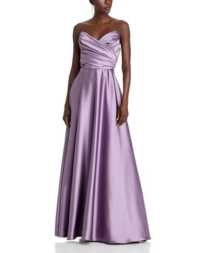 Amsale Strapless Gown In Violet