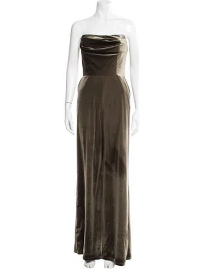 Pre-owned Amsale Strapless Jumpsuit W/ Tags In Green