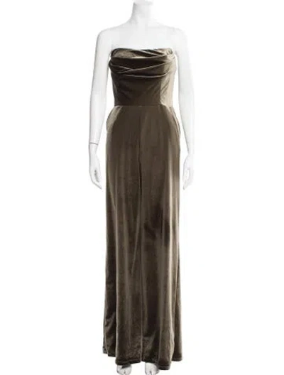 Pre-owned Amsale Strapless Jumpsuit W/ Tags In Green