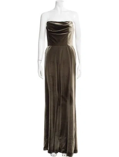 Pre-owned Amsale Strapless Jumpsuit W/ Tags In Green