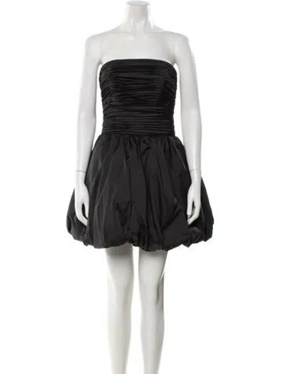 Pre-owned Amsale Strapless Mini Dress W/ Tags In Black