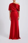 Amsale The Slouch Dress In Red