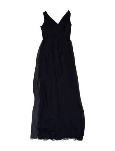 Pre-owned Amsale Vintage Long Dress In Blue