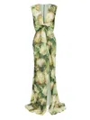 Amsale Watercolor Twisted Front Dress