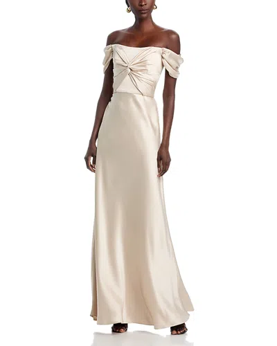 Amsale Whit Dress In Neutral