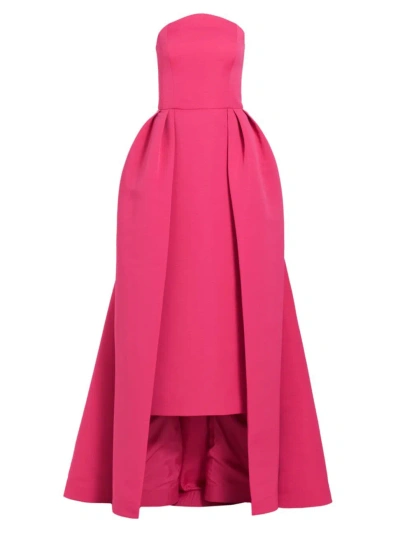 Amsale Women's Arch Strapless High-low Gown In Cerise