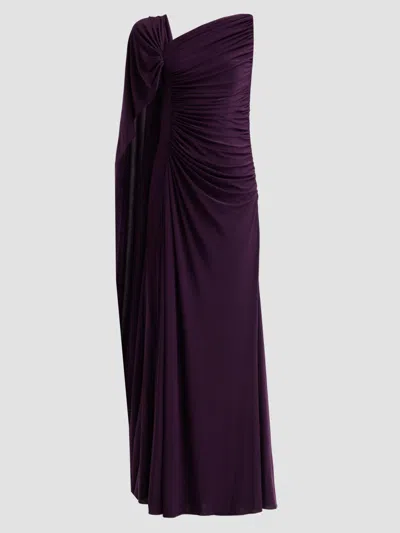 Amsale Women's Asymmetric Draped Gown In Purple