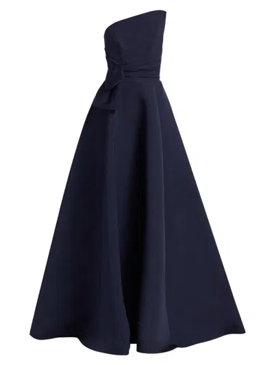 Amsale Women's Asymmetrical Strapless Gown In Blue