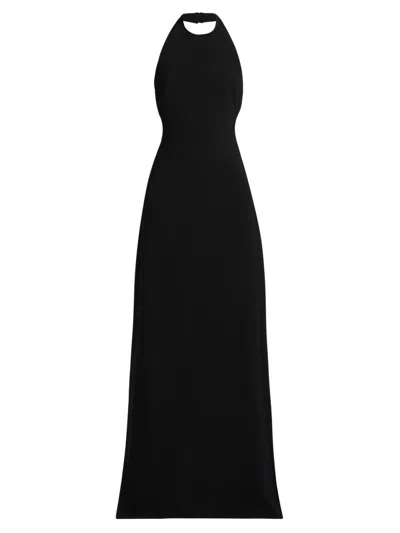 Amsale Women's Halter Gown In Black