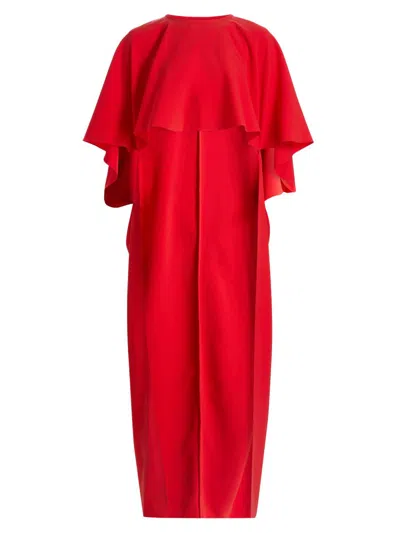 Amsale Women's High-low Cape Stole In Persimmon